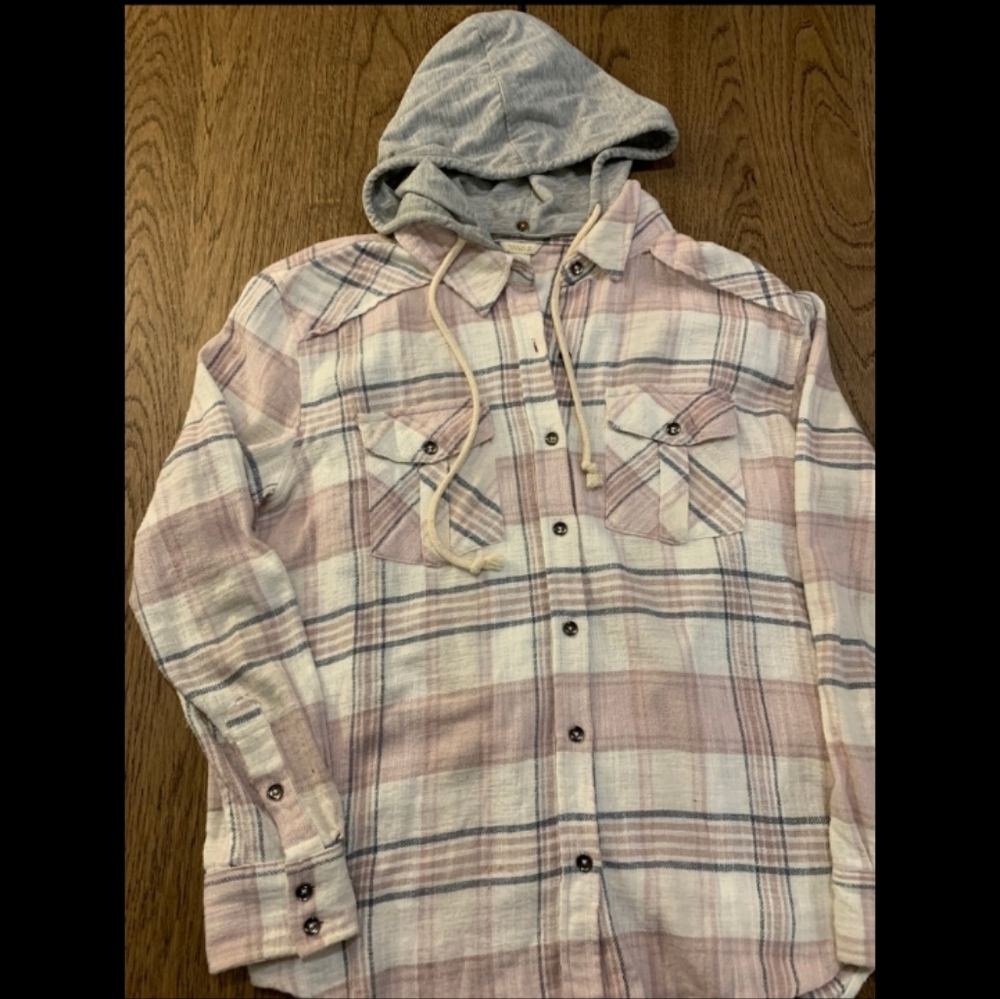 Forever 21 Hooded Flannel